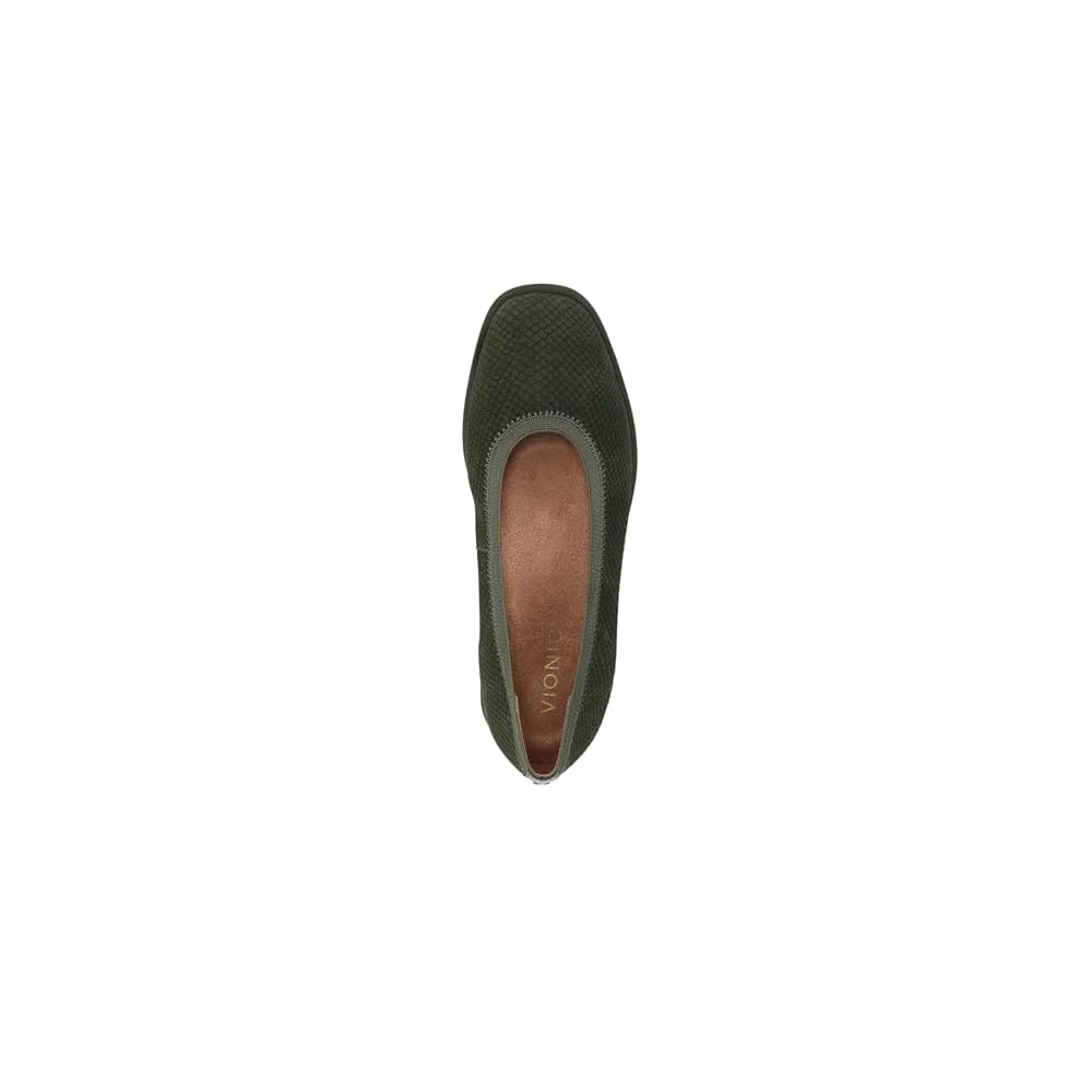Olive Moss Snake Embossed Leather