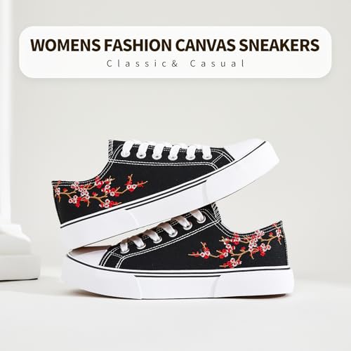 Black Embroidery Flower
