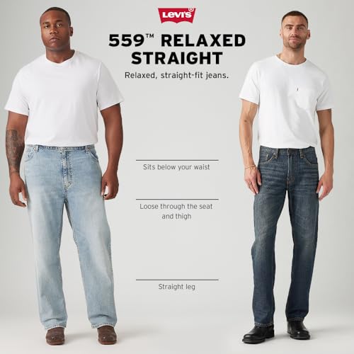 Levi's Men's 559 Relaxed Straight Jeans (Also Available in Big & Tall), Timberwolf Twill, 40W x 38L
