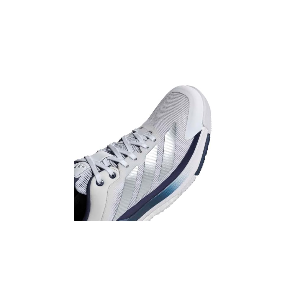 White/Silver Metallic/Dark Blue