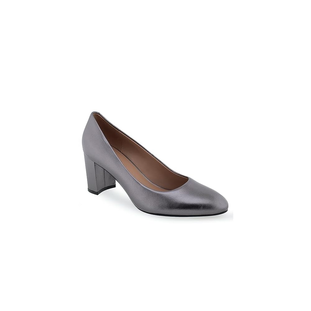 Gunmetal Metallic Leather