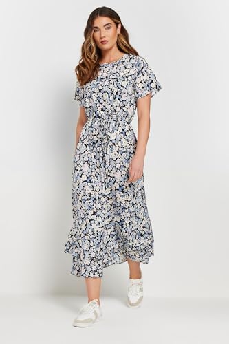 Long Tall Sally LTS Tall Woven Floral Tie Waist Midaxi Dress Blue 16