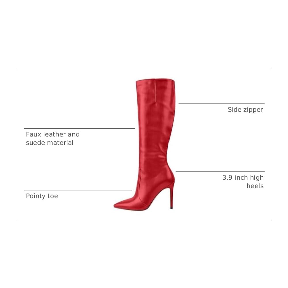 Faux Leather Red