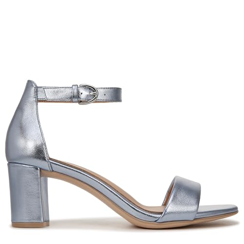 Light Blue Metallic Leather