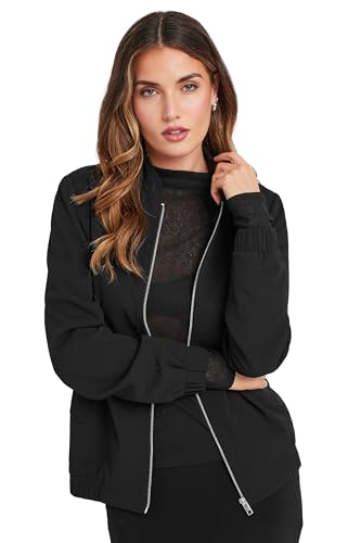 Long Tall Sally LTS Tall Scuba Zip Bomber Jacket Black 12