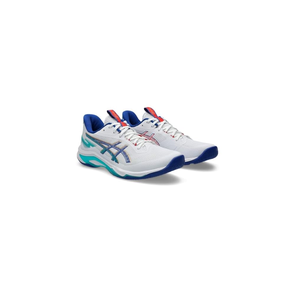 White/Asics Blue