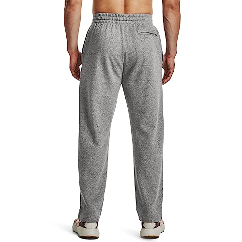 Under Armour Men's Rival Fleece Pants, (025) Castlerock Light Heather / / White, 4X-Large Tall