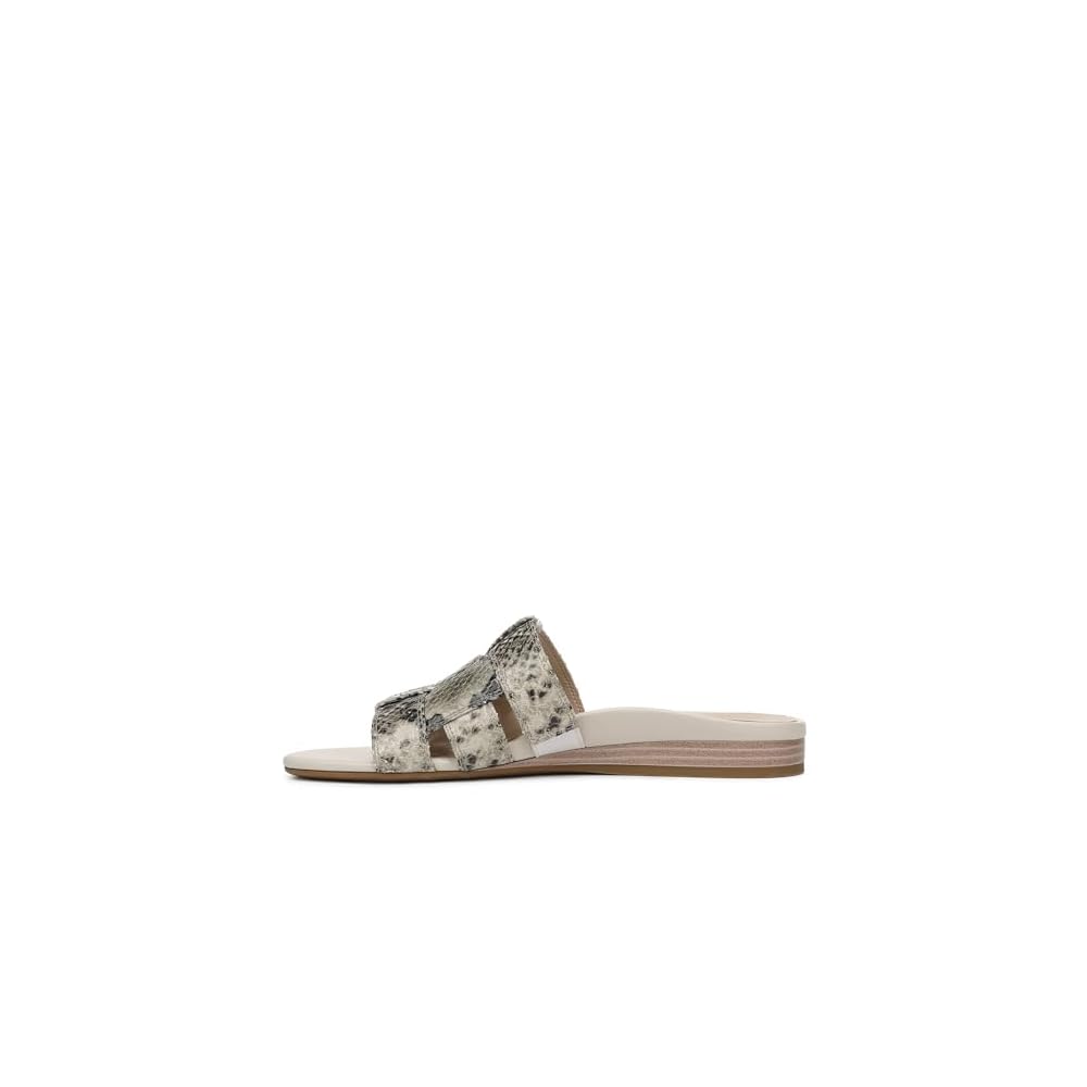 Cream Snake Embossed Leather