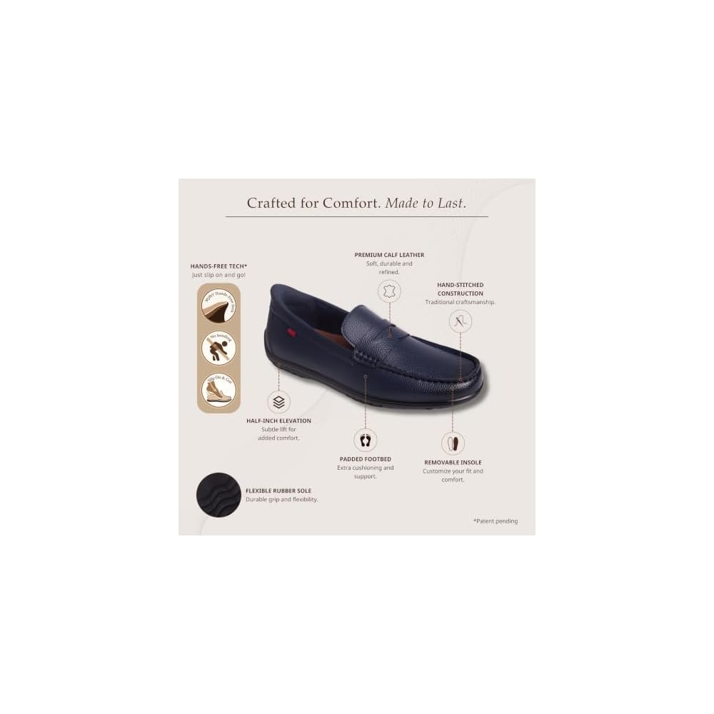 Navy Grainy Leather