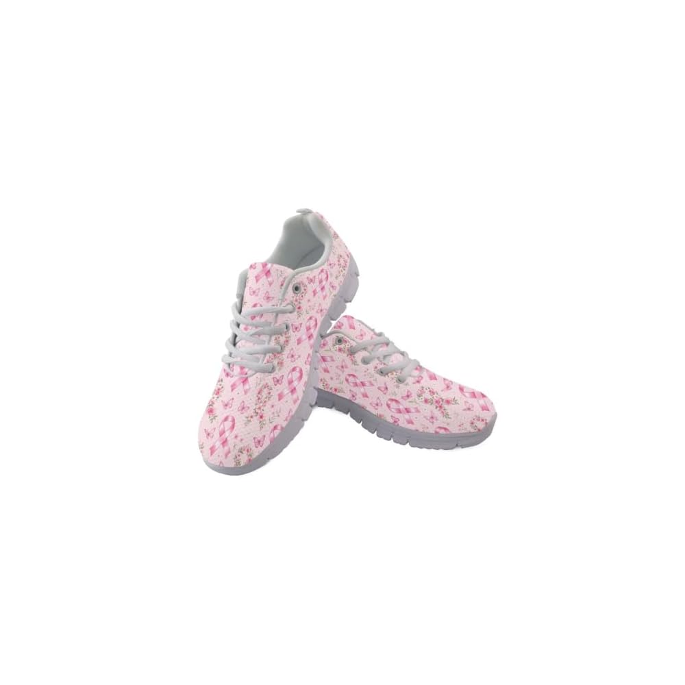 Pink Ribbon Floral Butterfly