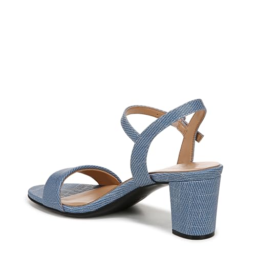Denim Blue Metallic Twill