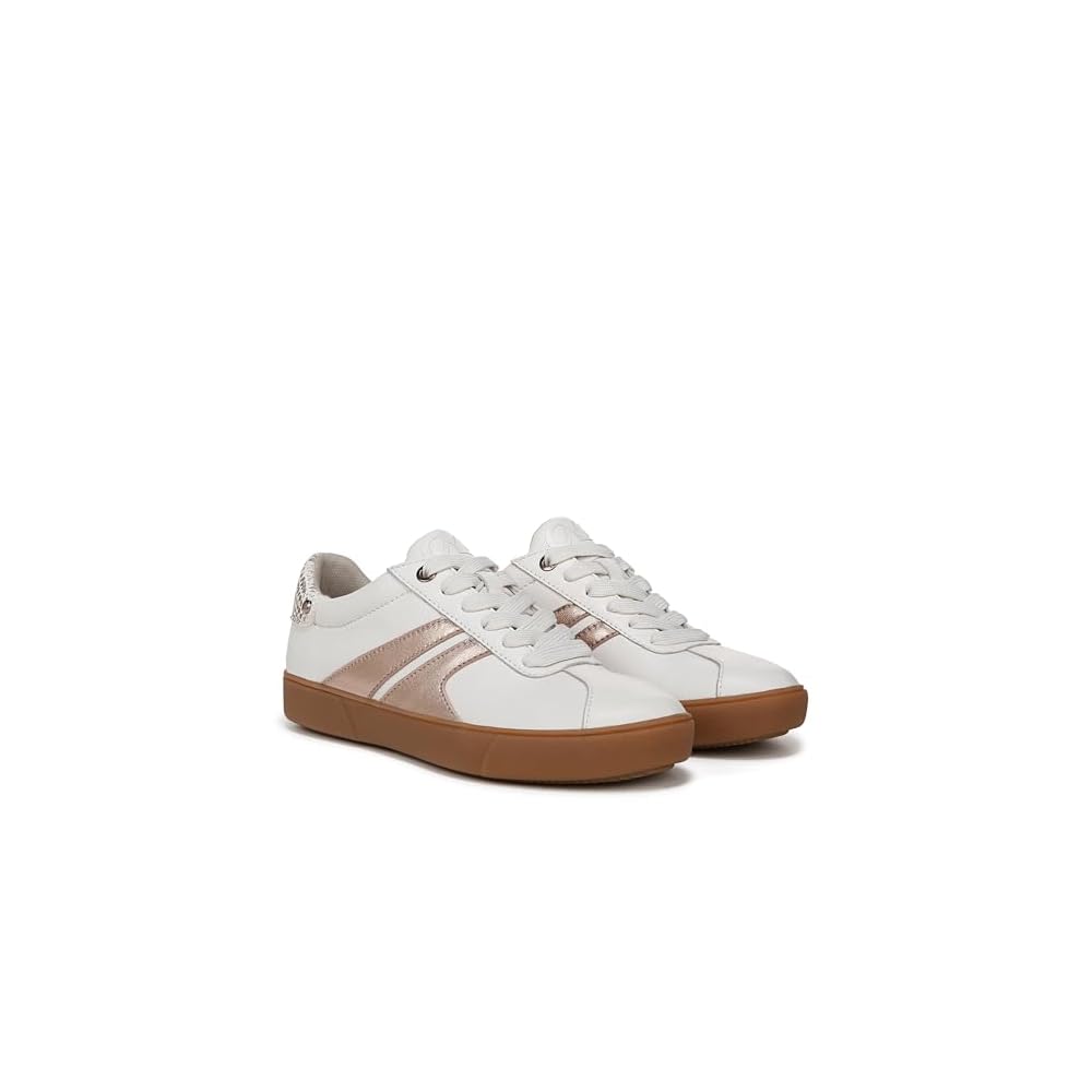 White/Rose Metallic Leather