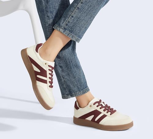 Beige/Red