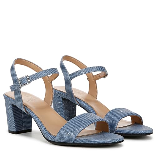 Denim Blue Metallic Twill