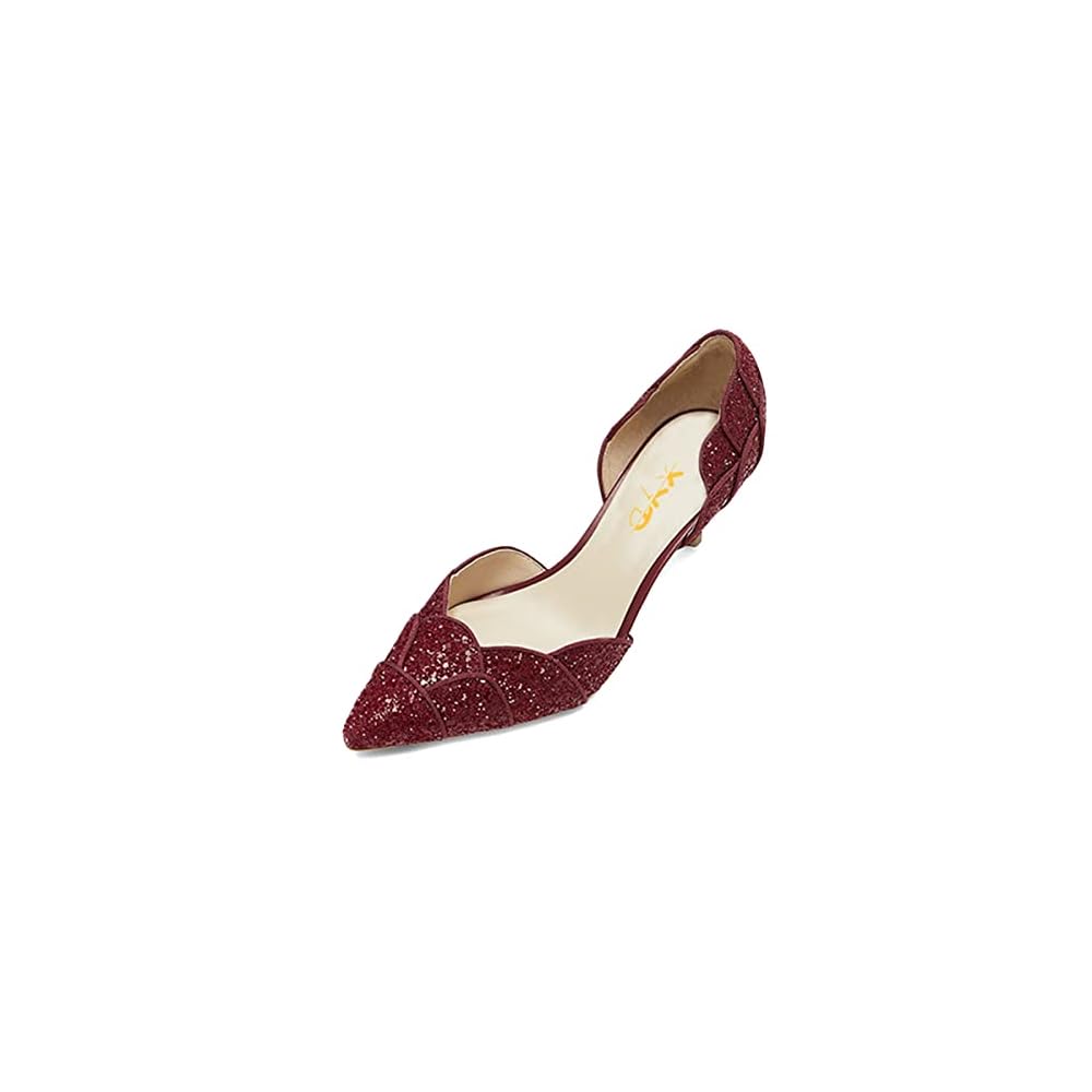Burgundy-glitter