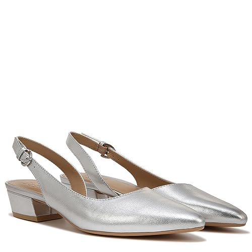 Silver Metallic Leather