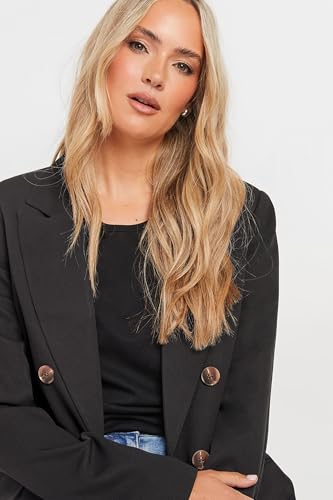 Long Tall Sally Women Tall Double Breasted Blazer Black 8