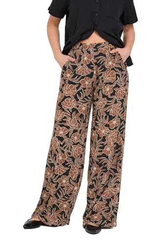 Long Tall Sally LTS Tall Floral Print Wide Leg Pants Orange 18