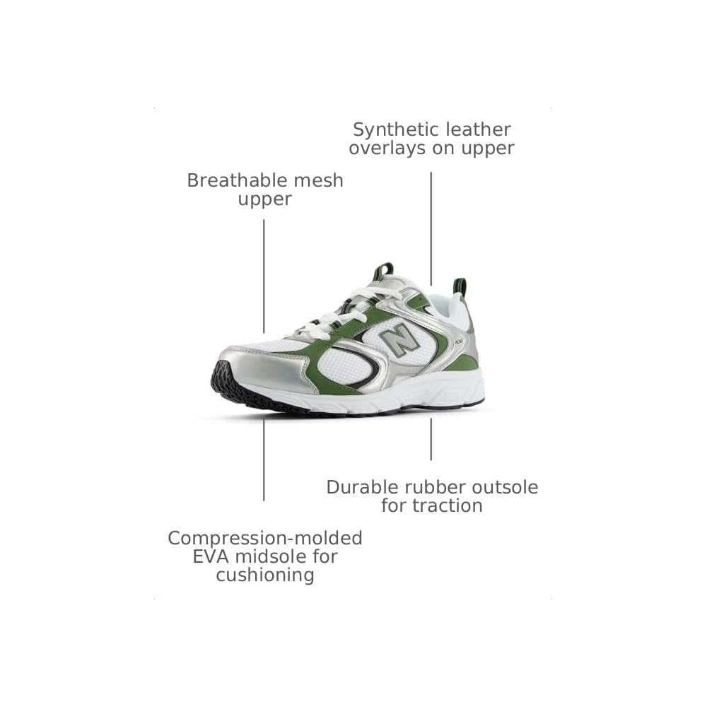 White/Silver Metallic/Utility Green