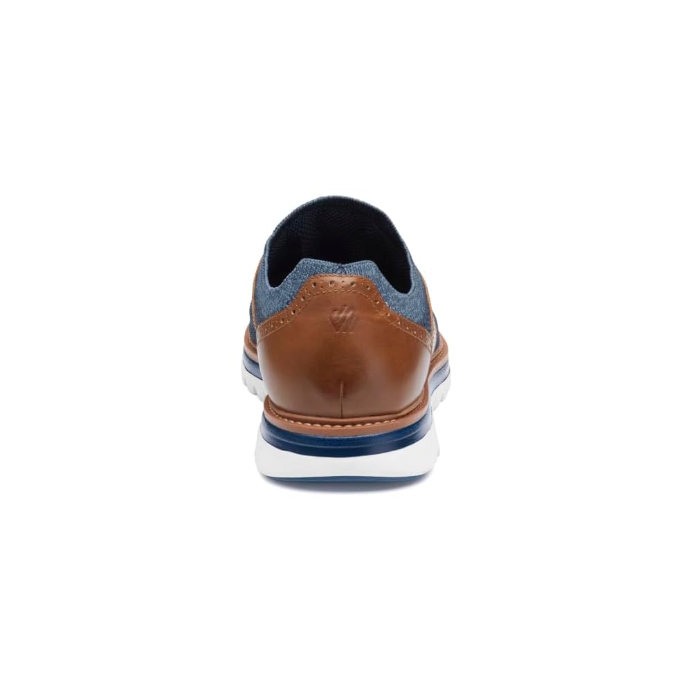 Navy Knit/Cognac Full Grain