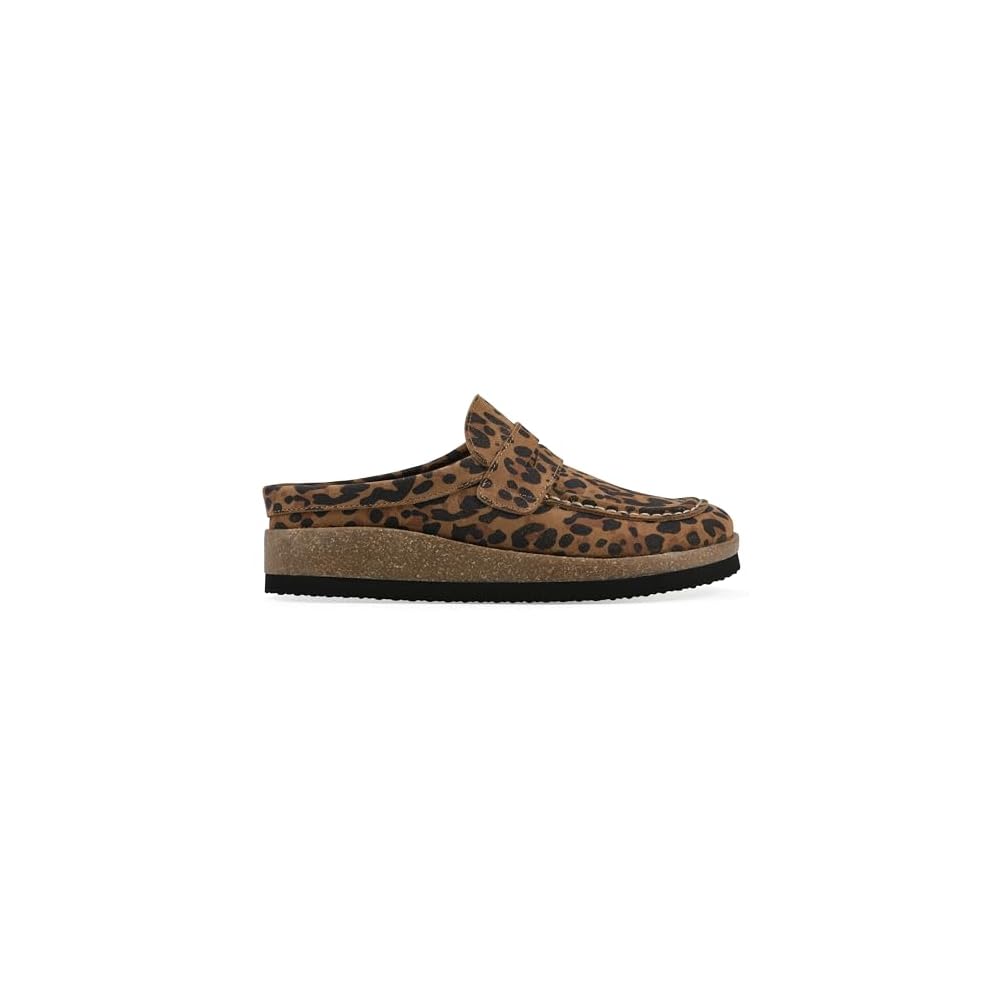Brown Leopard Suede