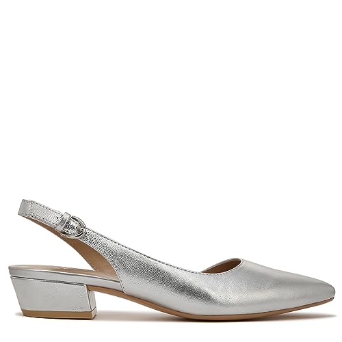 Silver Metallic Leather