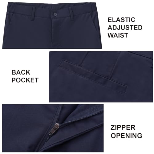 Tall Men's 36"/38" Inseam Classic Dress Work Pants Navy