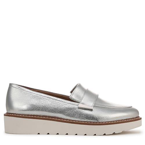 Silver Metallic Leather