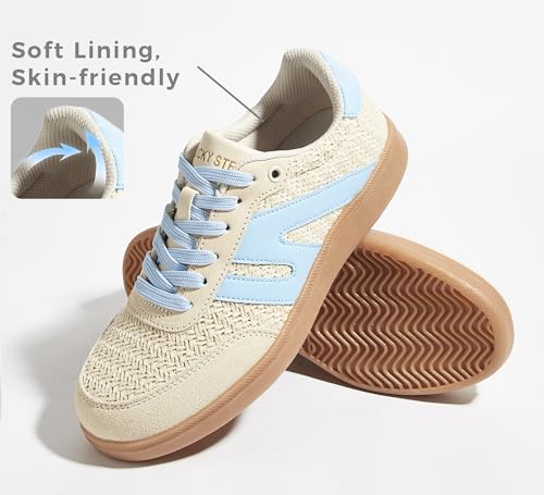 Beige/Blue W