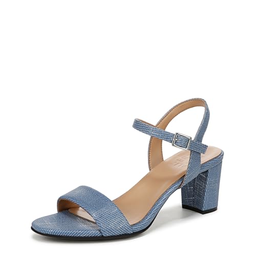 Denim Blue Metallic Twill