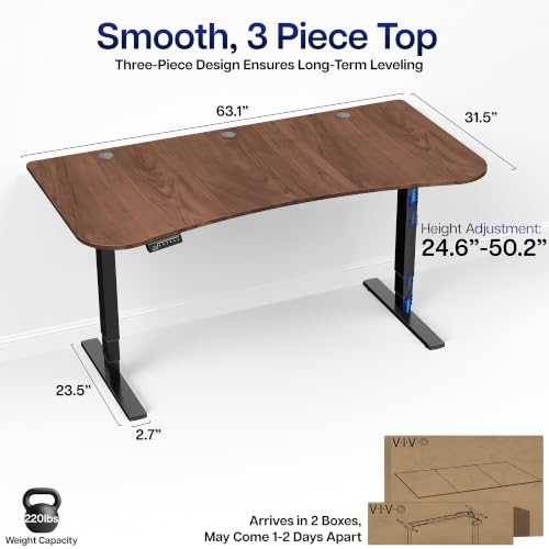 Dark Walnut Top / Black Frame