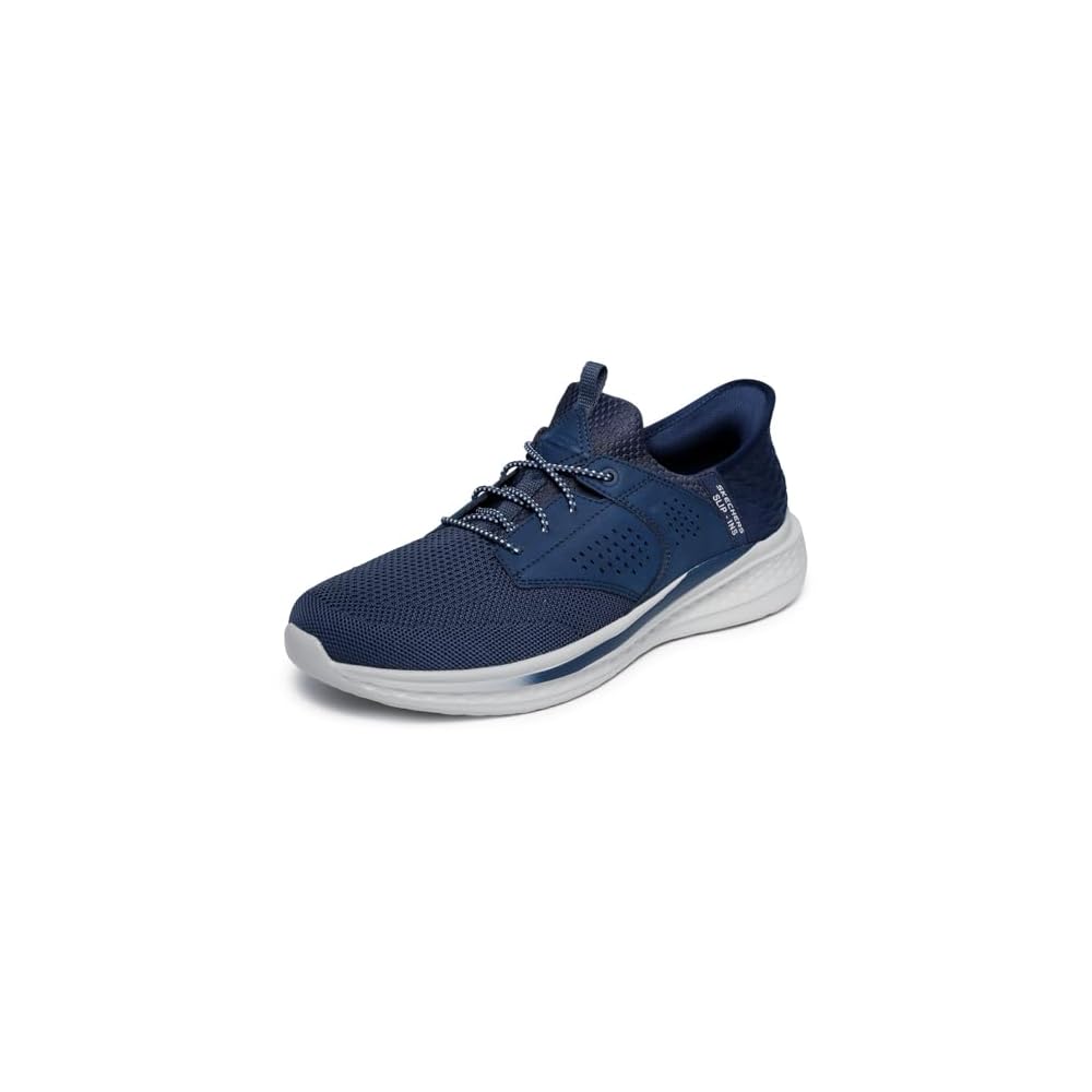 Navy Blue Knit Mesh Synthetic