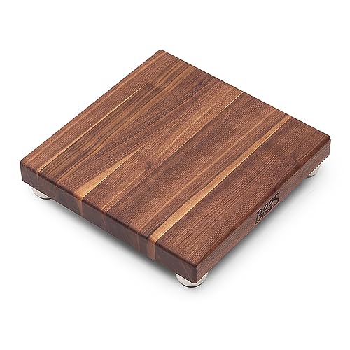 Walnut with Stainless Steel Feet