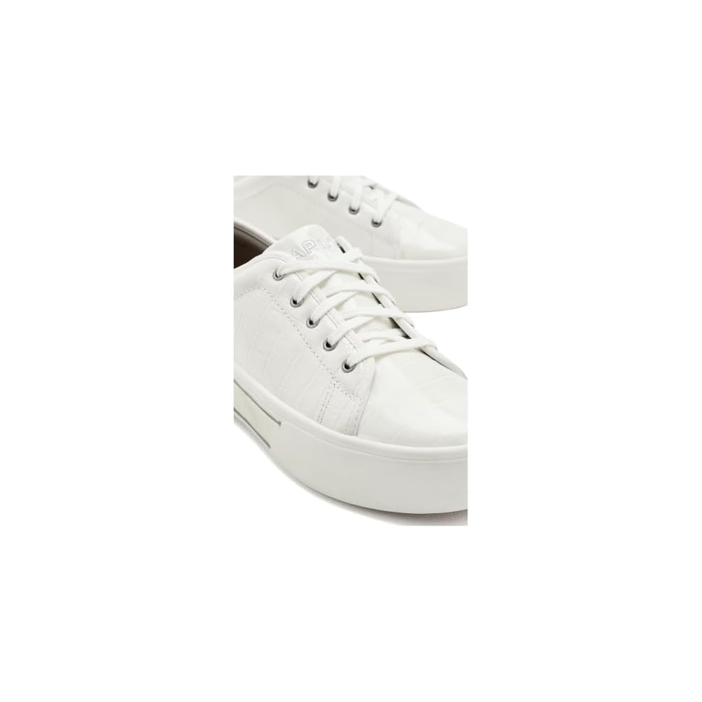 Patent White Croc Print