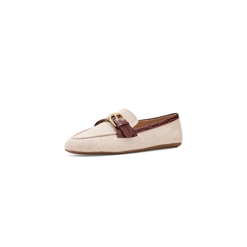 Natural Canvas/Ch Mahogany Croc Print Leather