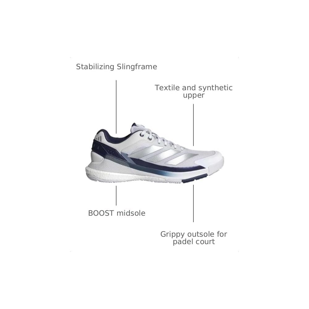 White/Silver Metallic/Dark Blue