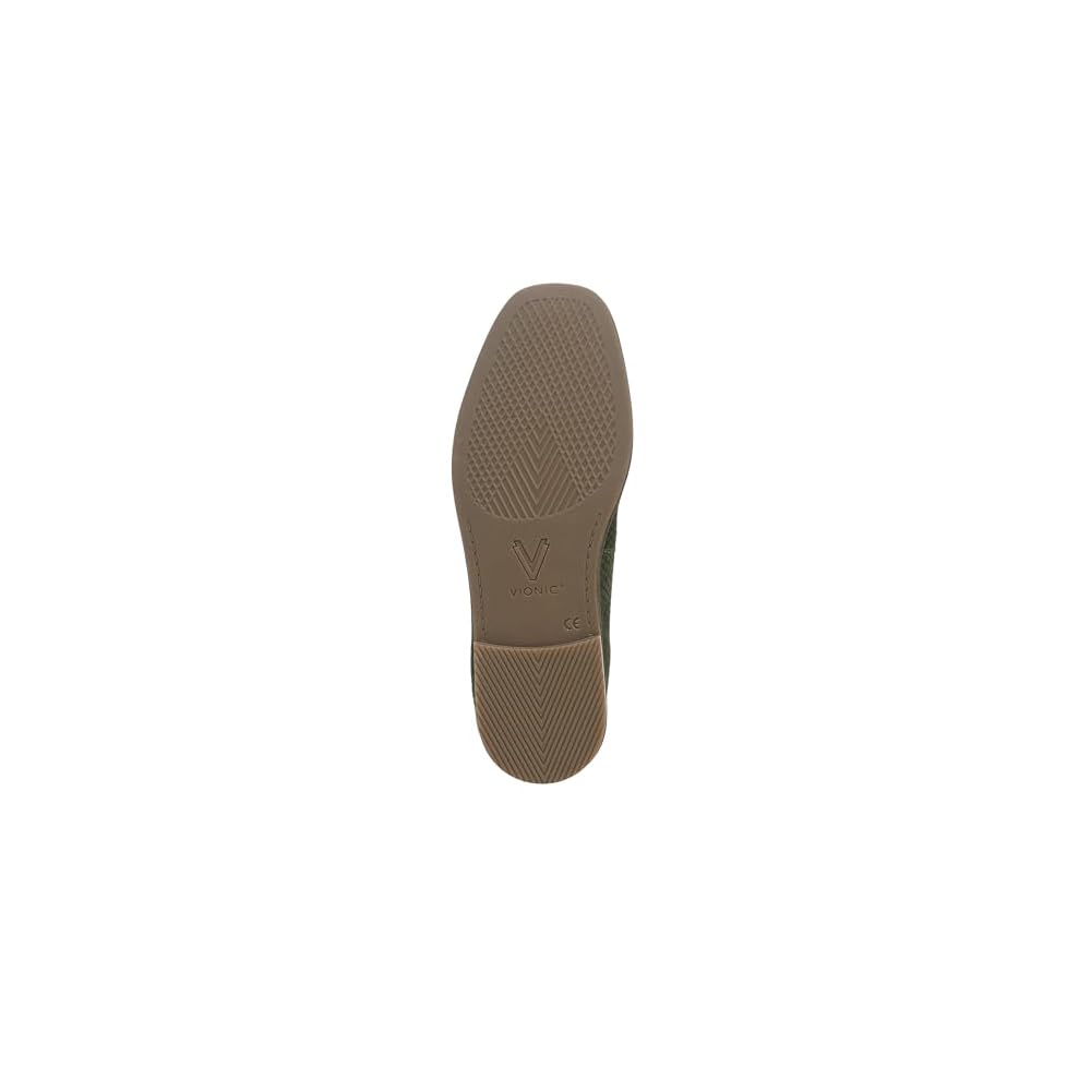 Olive Moss Snake Embossed Leather