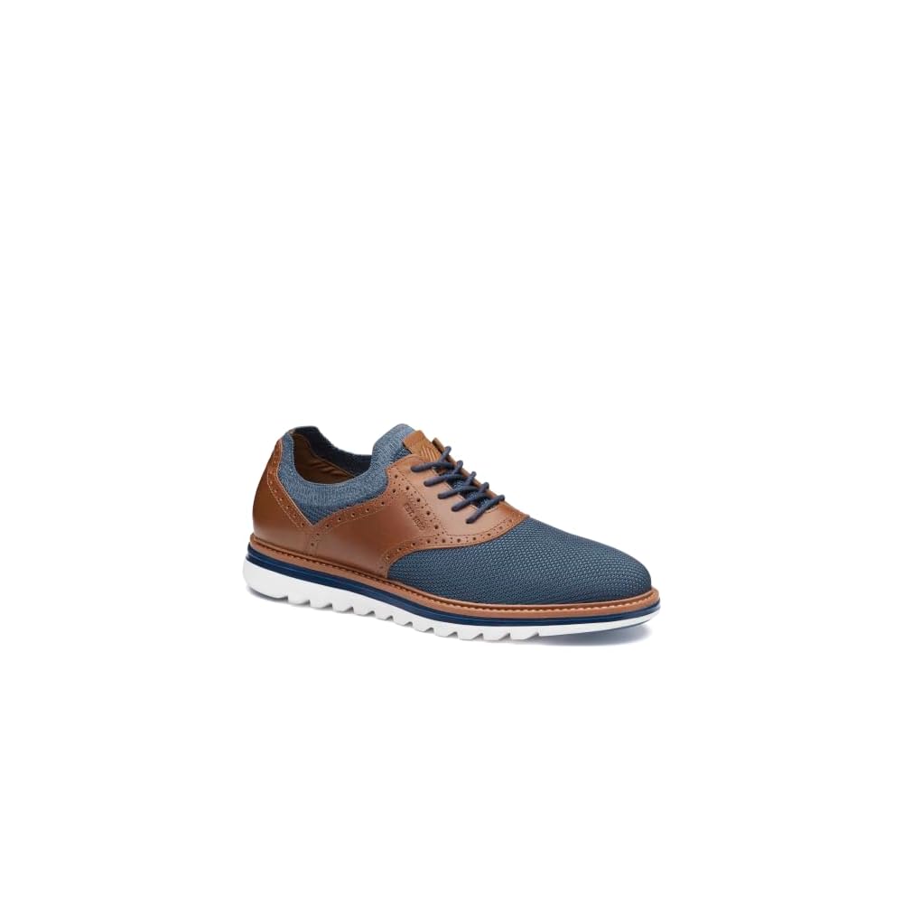 Navy Knit/Cognac Full Grain