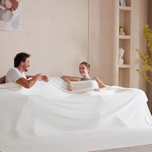 Striped Ivory White