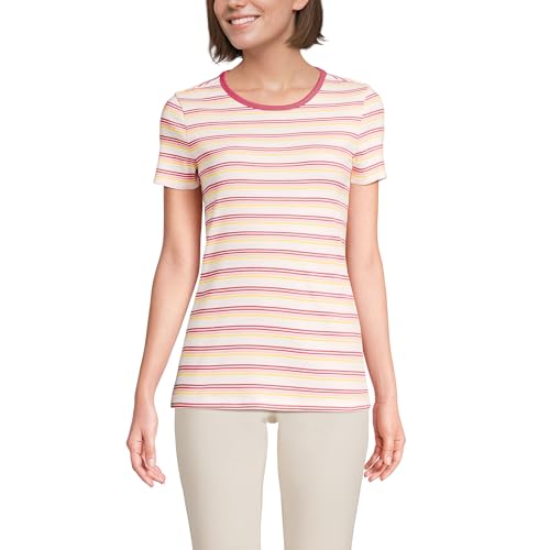Ivory/Coral Multi Stripe