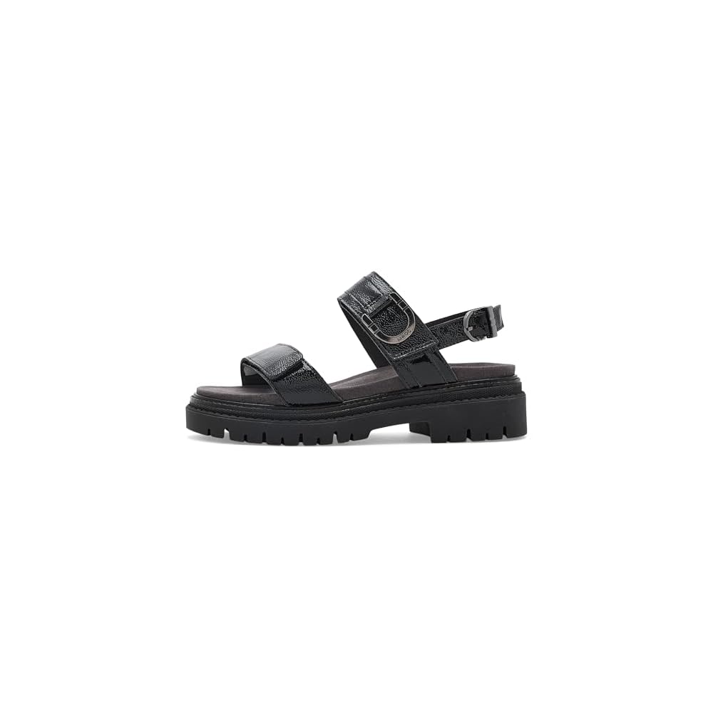 Black Crinkle Patent Leather