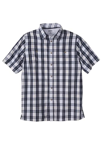 White Navy Plaid