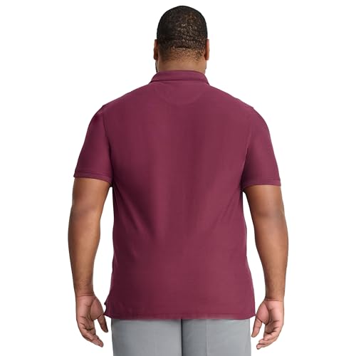 IZOD Men’s Big-and-Tall Advantage Performance Short-Sleeve Solid Polo Shirt, Fig, 4X-Large