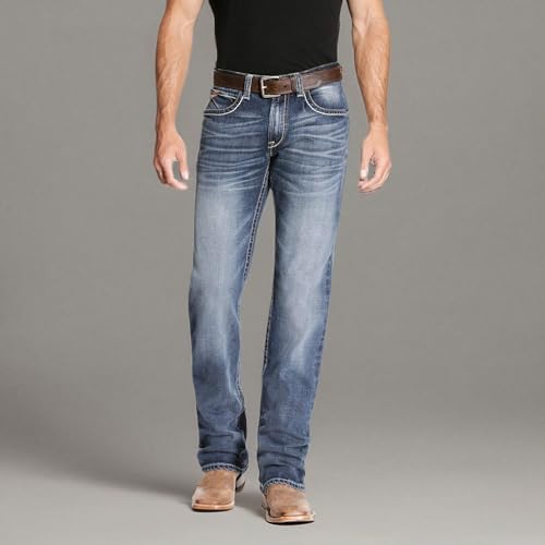 ARIAT Men's M4 Low Rise Stretch Preston Boot Cut Jean, Silverton, 38W x 38L