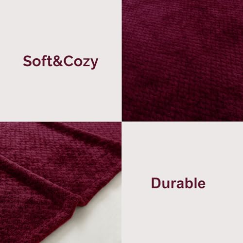 Jacquard Burgandy Red