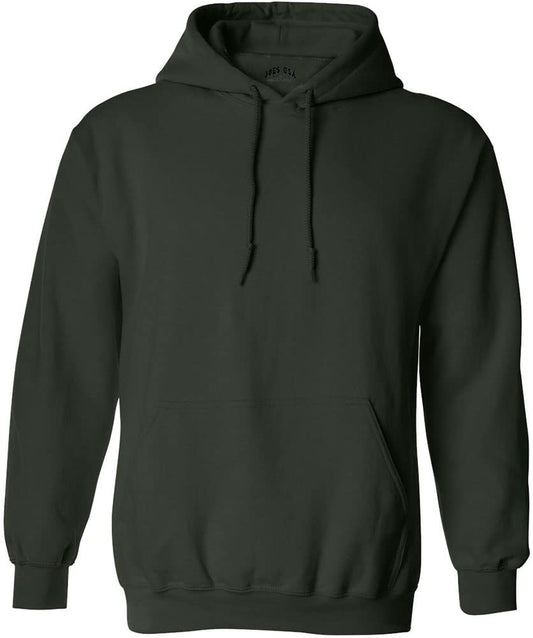 Joe's USA Big and Tall Hoodies for Men Pullover Hooded Sweatshirt-LT-Dark Green