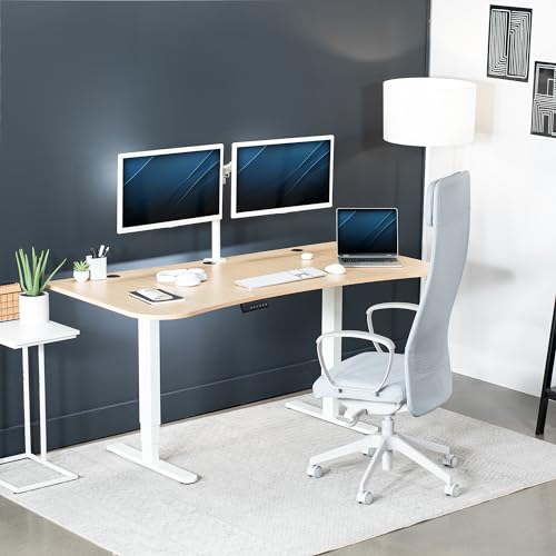 Light Wood Top / White Frame