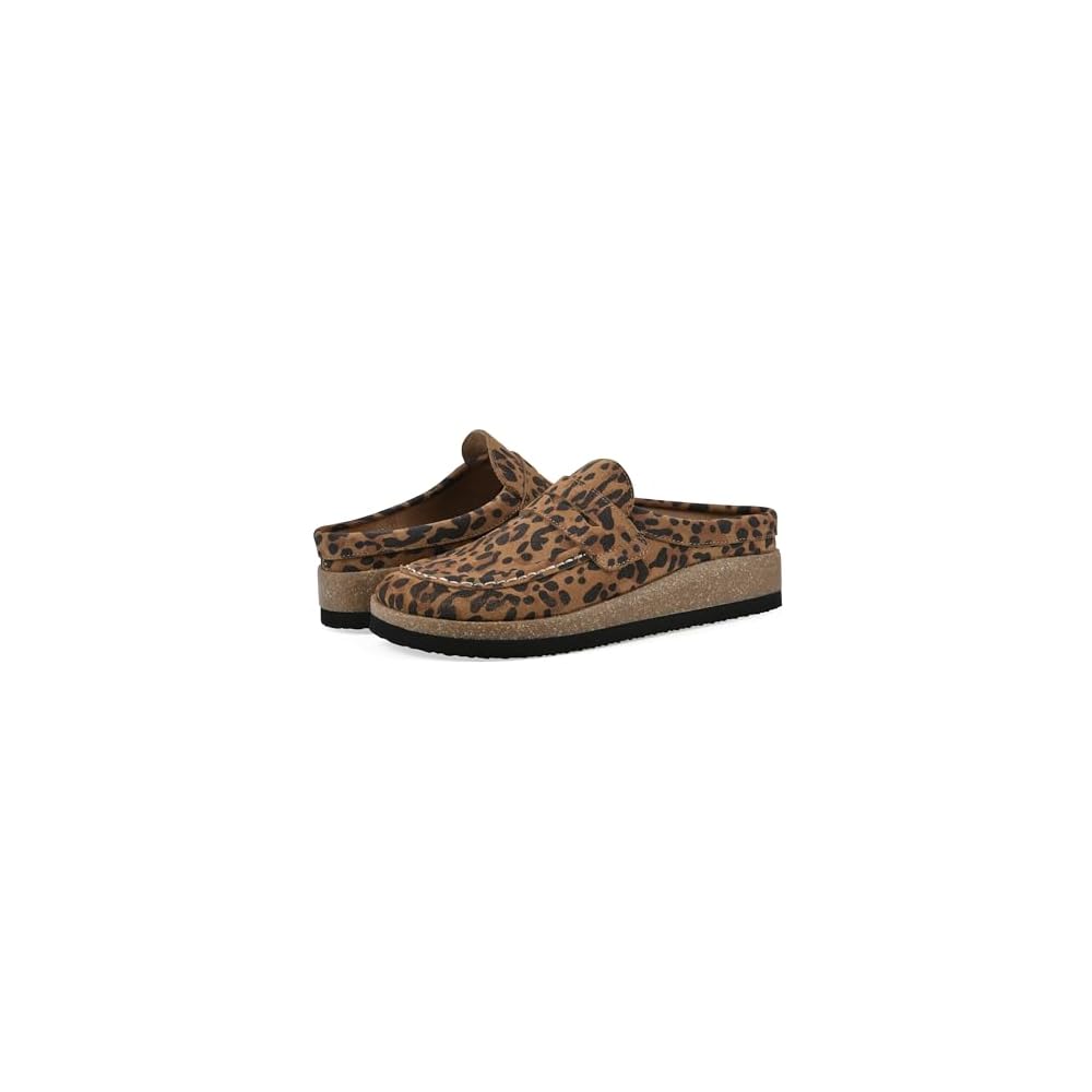 Brown Leopard Suede