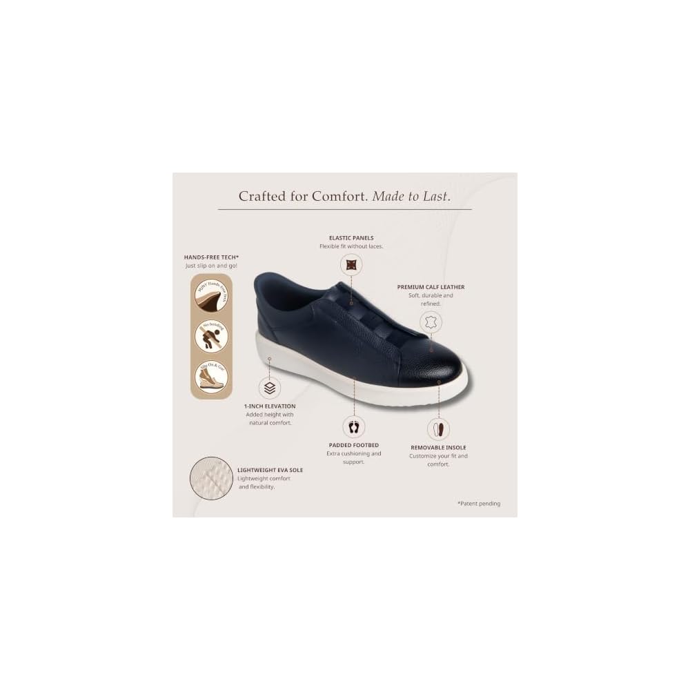 Navy Grainy Leather