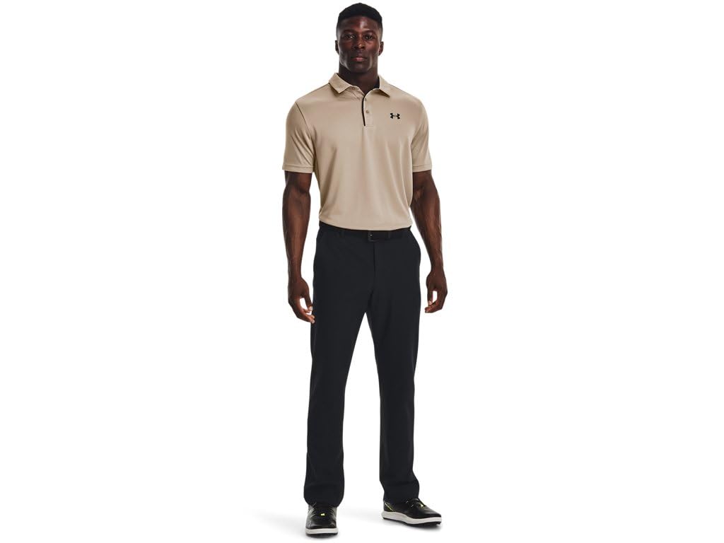 Under Armour Men's Tech Golf Polo, (236) Sahara / / Black, Large Tall